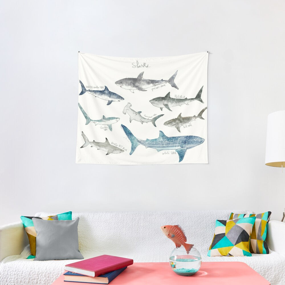 Sharks - Landscape Format Tapestry