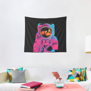 Trippy rainbow Astronaut Tapestry